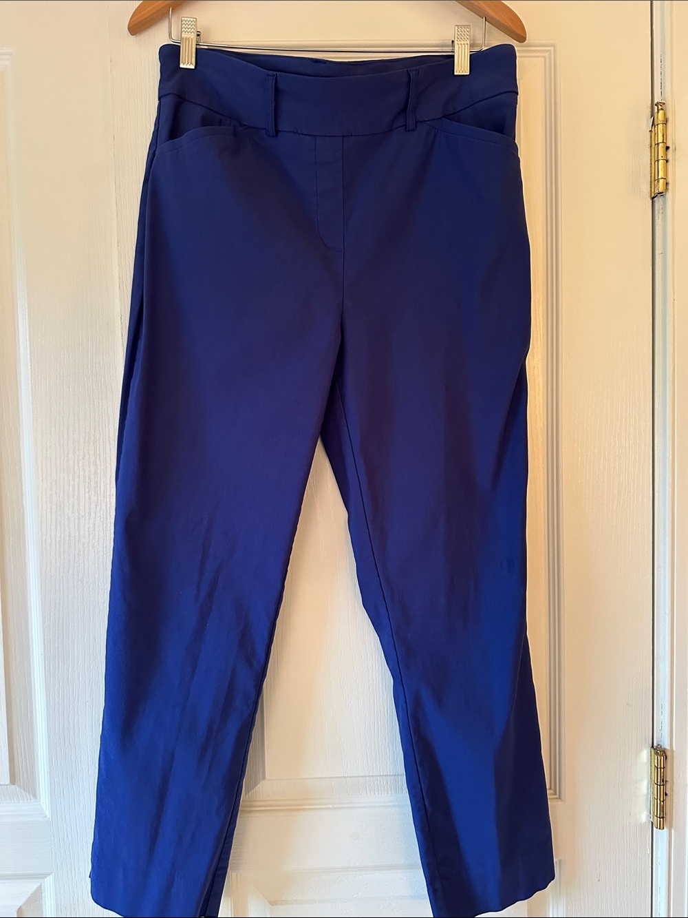 Hilary Radley Cropped Ankle Pants in Royal Blue
